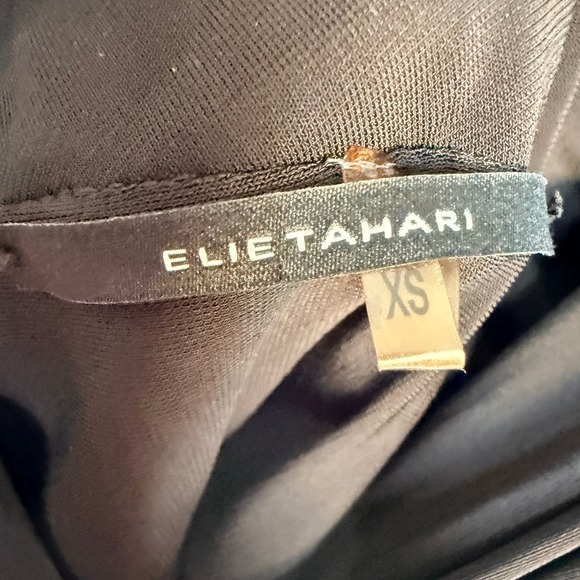 Elie Tahari Womens Black V-Neck Sleeveless Empire Waist Jersey Dress XS - Picture 7 of 10